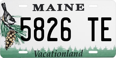 ME license plate 5826TE