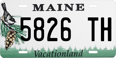 ME license plate 5826TH