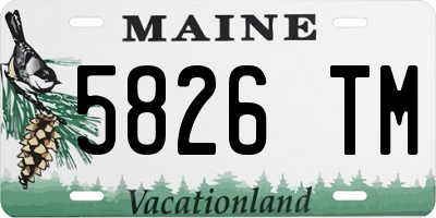 ME license plate 5826TM