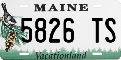 ME license plate 5826TS