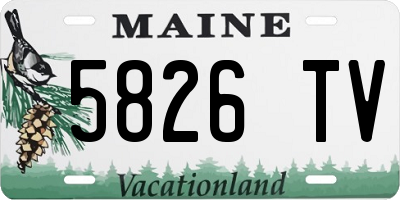 ME license plate 5826TV