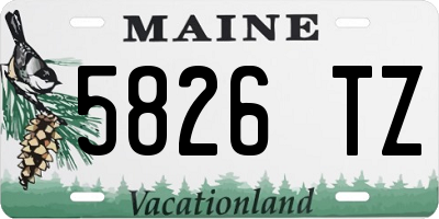 ME license plate 5826TZ