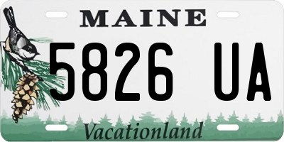 ME license plate 5826UA