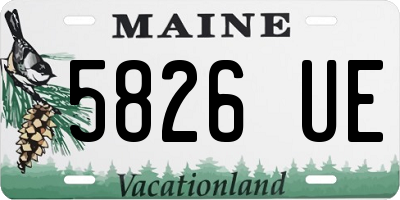ME license plate 5826UE