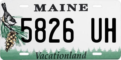 ME license plate 5826UH