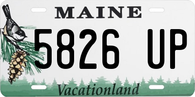 ME license plate 5826UP