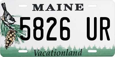 ME license plate 5826UR