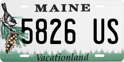 ME license plate 5826US