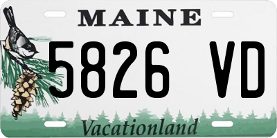 ME license plate 5826VD