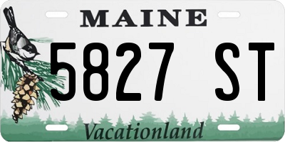 ME license plate 5827ST