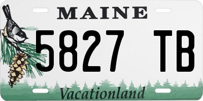 ME license plate 5827TB