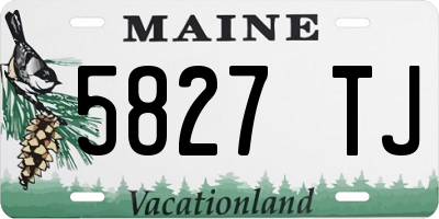 ME license plate 5827TJ