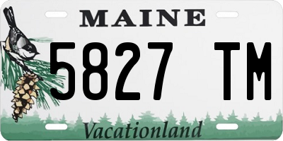 ME license plate 5827TM