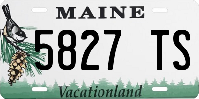 ME license plate 5827TS