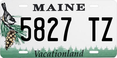 ME license plate 5827TZ