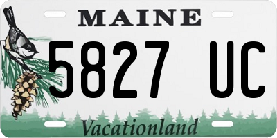 ME license plate 5827UC