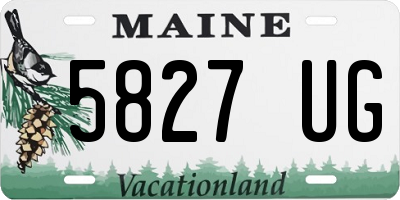 ME license plate 5827UG
