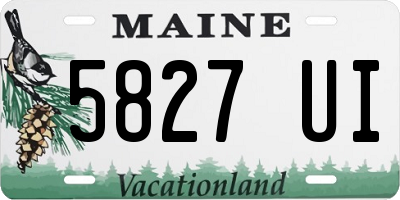 ME license plate 5827UI