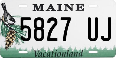 ME license plate 5827UJ
