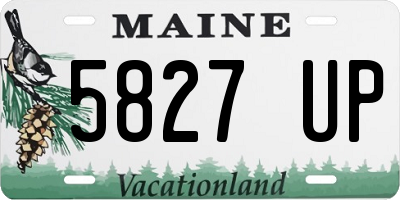 ME license plate 5827UP