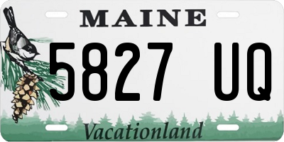 ME license plate 5827UQ