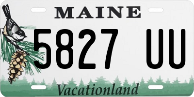 ME license plate 5827UU