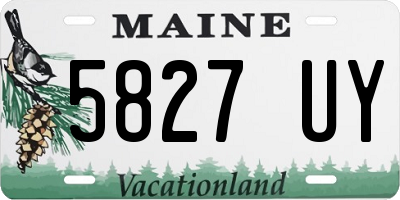 ME license plate 5827UY