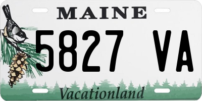 ME license plate 5827VA