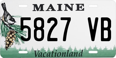 ME license plate 5827VB