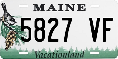 ME license plate 5827VF