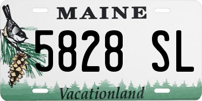 ME license plate 5828SL