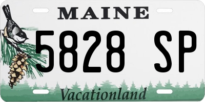 ME license plate 5828SP