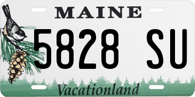 ME license plate 5828SU