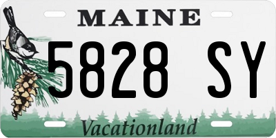 ME license plate 5828SY