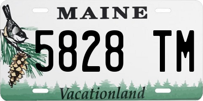 ME license plate 5828TM