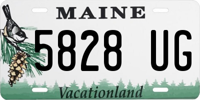 ME license plate 5828UG