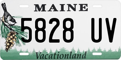 ME license plate 5828UV