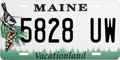 ME license plate 5828UW