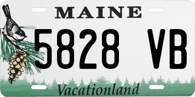 ME license plate 5828VB