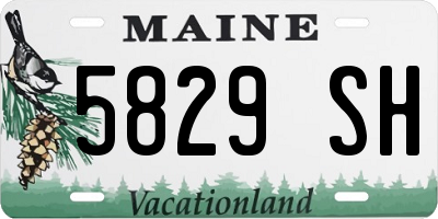 ME license plate 5829SH