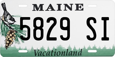 ME license plate 5829SI