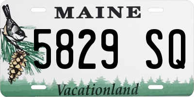 ME license plate 5829SQ