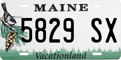 ME license plate 5829SX