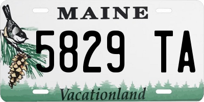 ME license plate 5829TA
