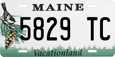 ME license plate 5829TC