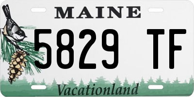 ME license plate 5829TF