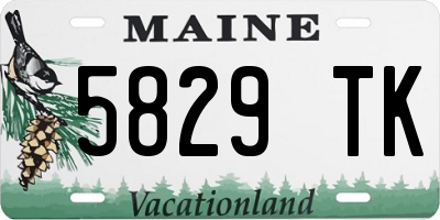 ME license plate 5829TK