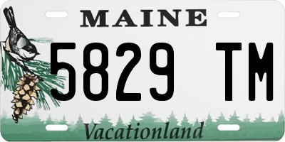 ME license plate 5829TM