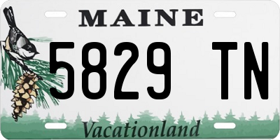 ME license plate 5829TN