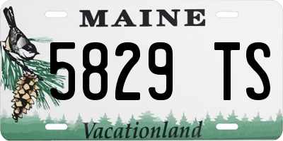 ME license plate 5829TS